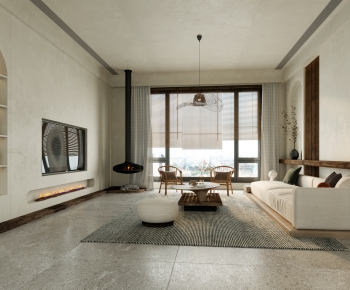 Wabi-sabi Style A Living Room-ID:501821099