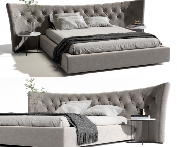 Modern Double Bed-ID:655777936