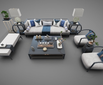 New Chinese Style Sofa Combination-ID:807956931
