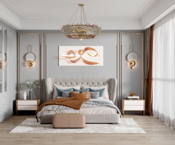 Simple European Style Bedroom-ID:358438012