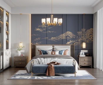 New Chinese Style Bedroom-ID:181789471