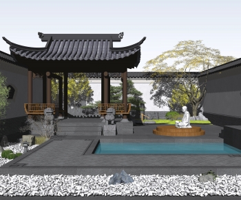 New Chinese Style Courtyard/landscape-ID:171024084