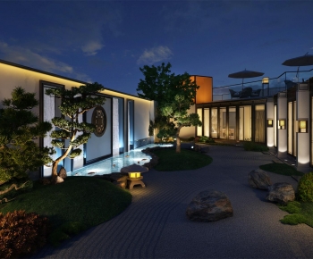 New Chinese Style Courtyard/landscape-ID:648817064