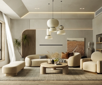 Wabi-sabi Style A Living Room-ID:640614992