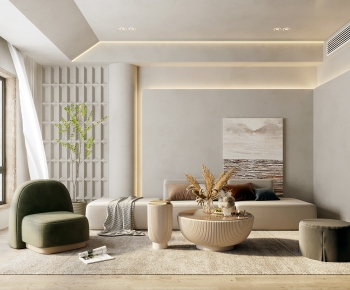 Wabi-sabi Style A Living Room-ID:117477896