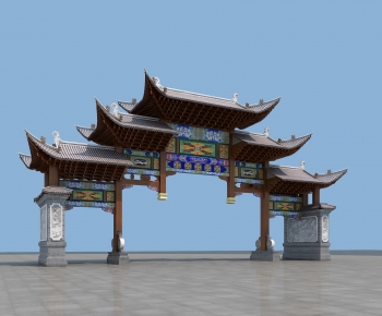 Chinese Style Ancient Architectural Buildings-ID:399962904