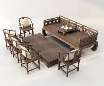 中式实木古典家具罗汉床圈椅沙发茶几组合-ID:846713073