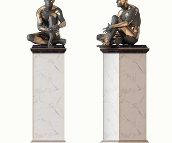 现代石柱雕像摆件-ID:207504998