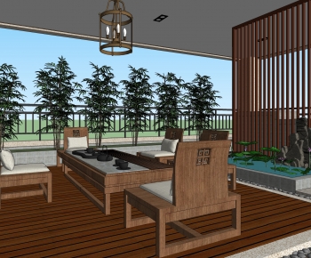 New Chinese Style Balcony-ID:326726919