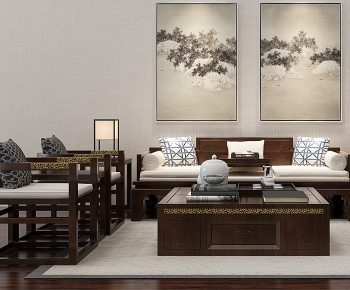 New Chinese Style Sofa Combination-ID:908463008