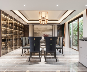 New Chinese Style Dining Room-ID:880621917