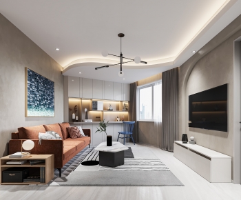 Wabi-sabi Style A Living Room-ID:784888038