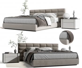 Modern Double Bed-ID:544482952