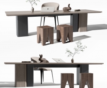 Modern Computer Desk And Chair-ID:662450895