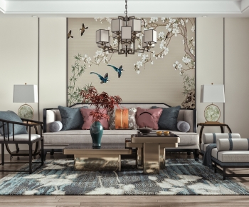 New Chinese Style Sofa Combination-ID:973751071
