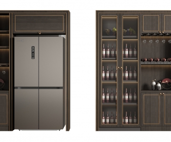 New Chinese Style Wine Cabinet-ID:782375105