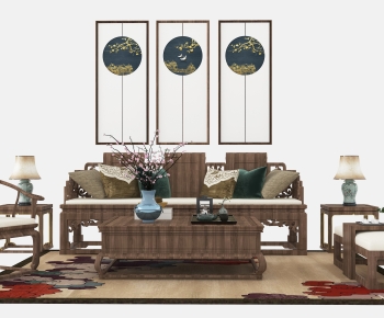 New Chinese Style Sofa Combination-ID:896186119