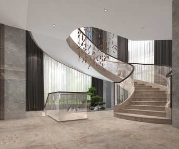 New Chinese Style Stairwell-ID:580260831