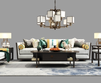 New Chinese Style Sofa Combination-ID:336093903
