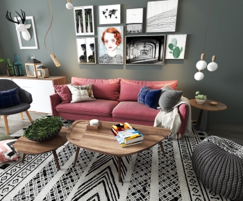 Nordic Style Sofa Combination-ID:618123057