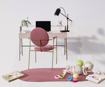 Nordic Style Computer Desk And Chair-ID:582830917