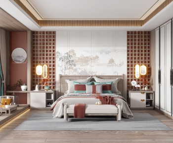 New Chinese Style Bedroom-ID:423245916