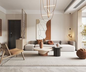 Wabi-sabi Style A Living Room-ID:900189963
