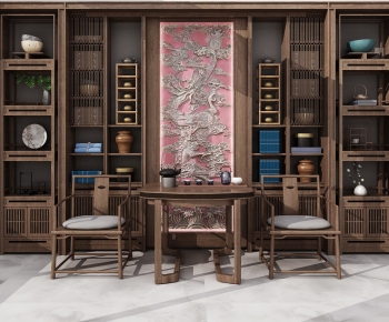 Chinese Style Computer Desk And Chair-ID:276434902