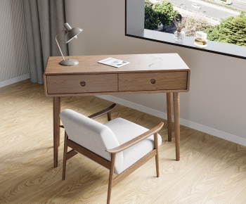 Nordic Style Computer Desk And Chair-ID:233119961