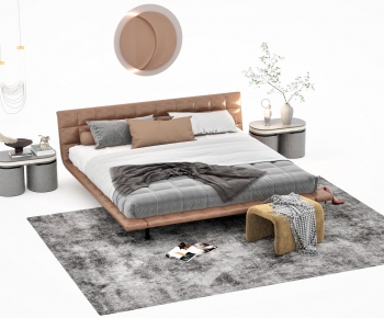 Modern Double Bed-ID:345573905