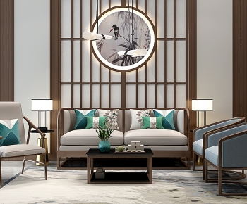 New Chinese Style Sofa Combination-ID:527319918