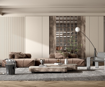 Wabi-sabi Style A Living Room-ID:650008922