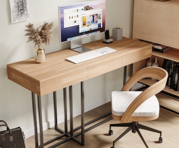 Nordic Style Computer Desk And Chair-ID:351892958