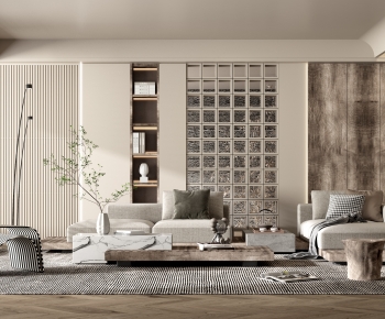 Wabi-sabi Style A Living Room-ID:436198002