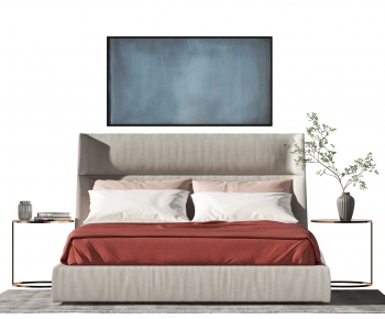 Modern Double Bed-ID:663856985