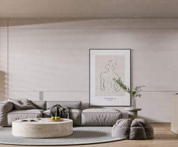 Modern Wabi-sabi Style A Living Room-ID:464661153