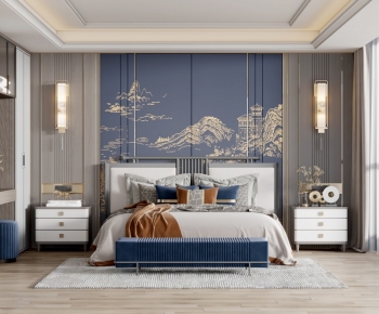 New Chinese Style Bedroom-ID:760447039