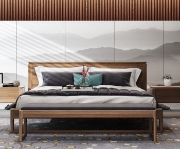 New Chinese Style Double Bed-ID:562624939