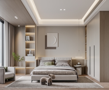 Modern Wabi-sabi Style Bedroom-ID:249027012