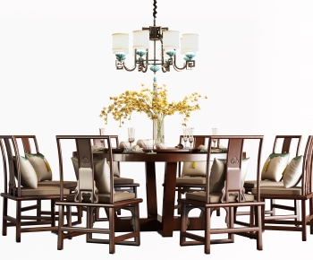 New Chinese Style Dining Table And Chairs-ID:357230905