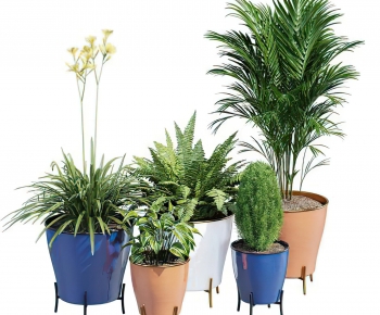 Modern Potted Green Plant-ID:931869986