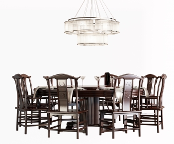 New Chinese Style Dining Table And Chairs-ID:812953959