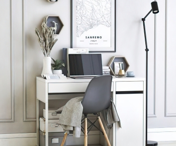 Modern Computer Desk And Chair-ID:955585961