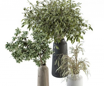 Modern Potted Green Plant-ID:593872076
