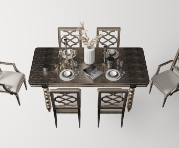 American Style Dining Table And Chairs-ID:915319949