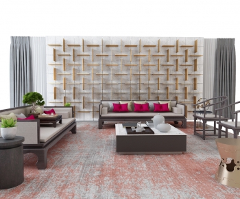 New Chinese Style Sofa Combination-ID:404181966