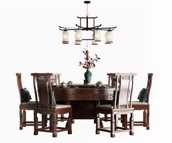 Chinese Style Dining Table And Chairs-ID:634841924