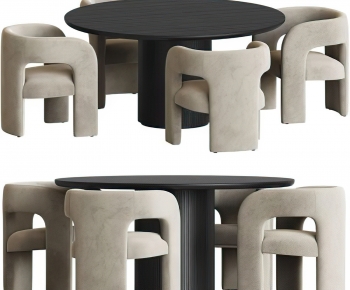 现代圆形餐桌椅-ID:400357967