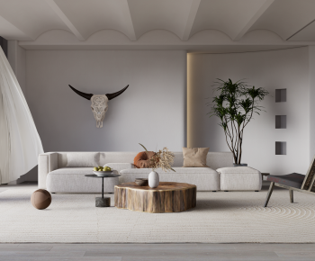 Wabi-sabi Style A Living Room-ID:642923123