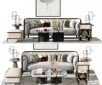 New Chinese Style Sofa Combination-ID:308393009